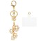 Wrapables Geometric Crystal Beaded Pendant Keychain and Phone Charm with Lanyard Patch, Cellphone Tether Tab
